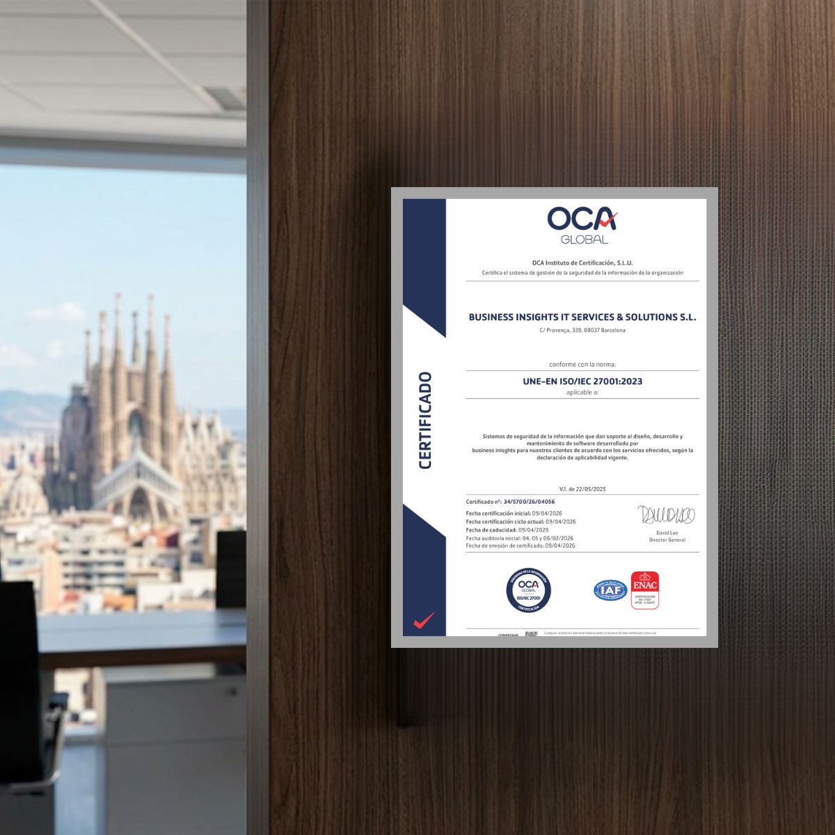 Business Insights logra ISO 27001